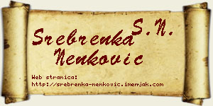 Srebrenka Nenković vizit kartica